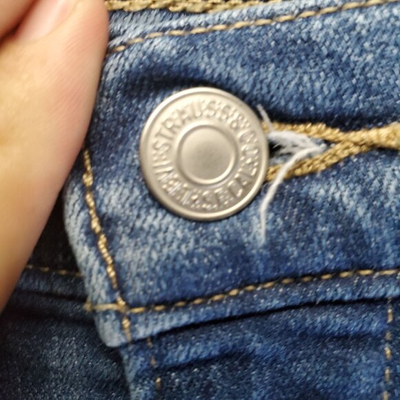 Levis Jeans Womens 33 16 Short Blue Classic Straight Denim Mid Rise - Picture 10 of 12